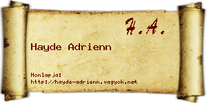 Hayde Adrienn névjegykártya
